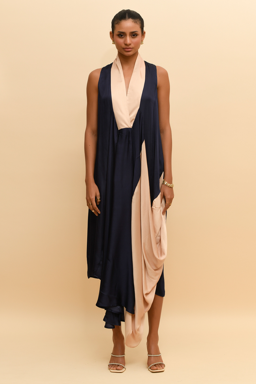 Cowl Drape Dress