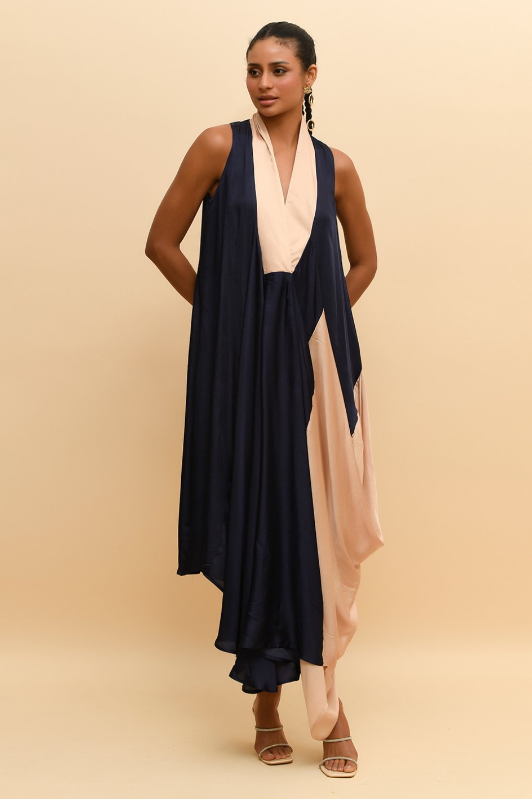 Cowl Drape Dress