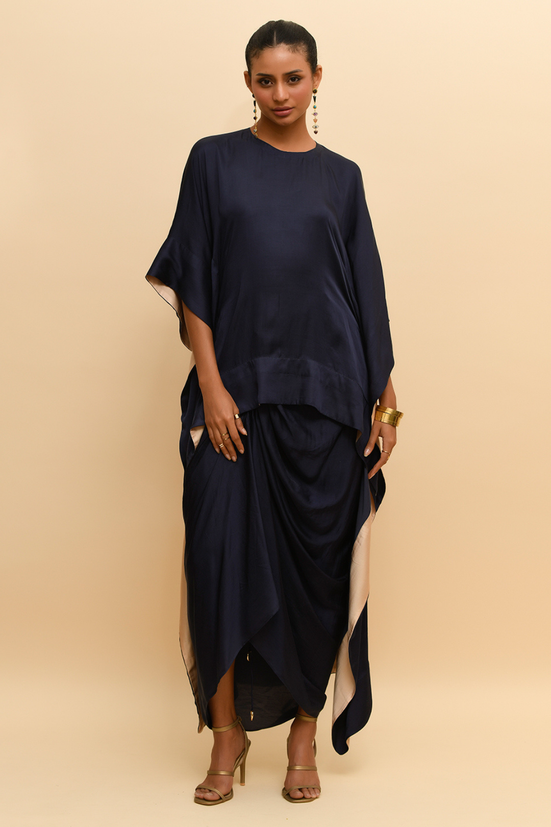 MIDNIGHT BLUE KAFTAN TOP