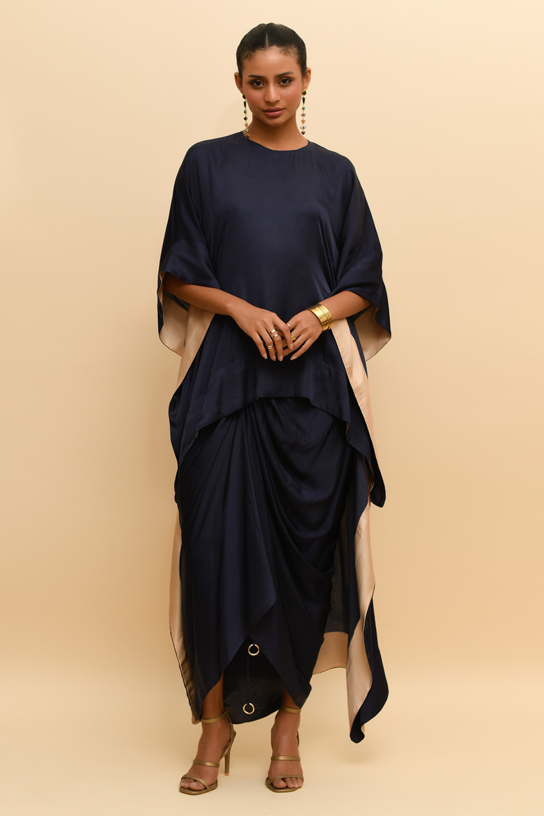 MIDNIGHT BLUE KAFTAN TOP