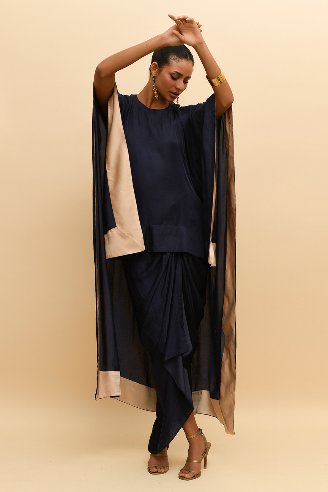 MIDNIGHT BLUE KAFTAN TOP